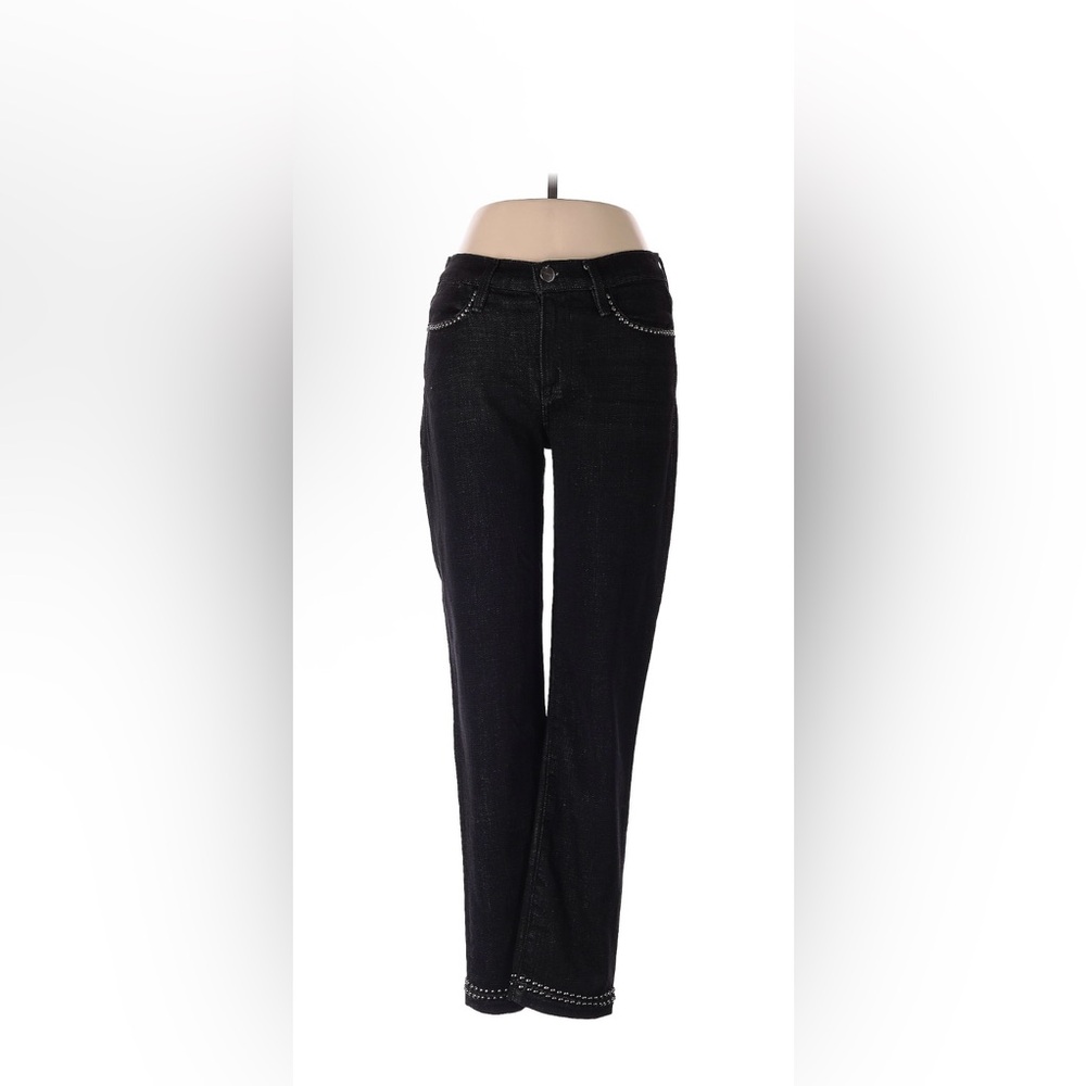 FRAME Black Skinny Jeans Studded Pockets Le Skinny de Jeanne Size 26